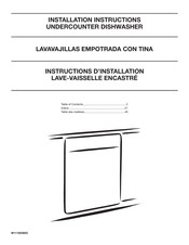 Whirlpool W11160365C Instructions D'installation