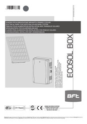 BFT Ecosol Box Instructions D'utilisation