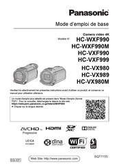 Panasonic HC-VXF990 Mode D'emploi De Base