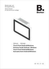 Berker 7574 01 10 Mode D'emploi Et Instructions De Montage