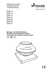 Maico EHD 12 Instructions De Montage Et Mode D'emploi