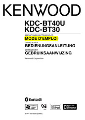 Kenwood KDC-BT30 Mode D'emploi