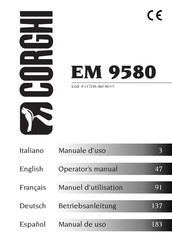 Corghi EM 9580 Manuel D'utilisation