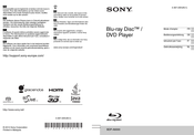 Sony BDP-A6000 Mode D'emploi
