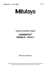 Mitutoyo HARDMATIC HH-411 Manuel D'utilisation