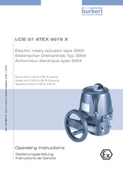 Burkert LCIE 07 ATEX 6078 X Instructions De Service