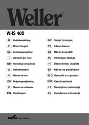 Cooper Hand Tools Weller WHS 40D Mode D'emploi