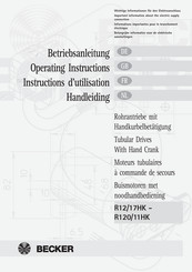 Becker R120/11HK Instructions D'utilisation