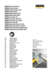 REMS Ax-Press 25 L ACC Notice D'utilisation