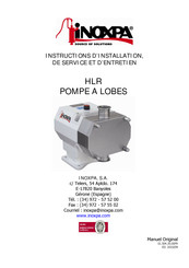 iNOXPA HLR Instructions D'installation, De Service Et D'entretien