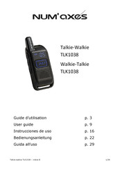 Num'axes TLK1038 Guide D'utilisation