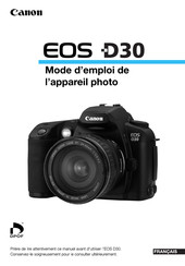 Canon EOS D30 Mode D'emploi