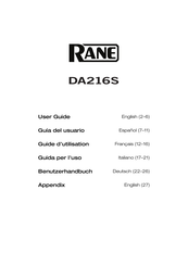 Rane DA216S Guide D'utilisation