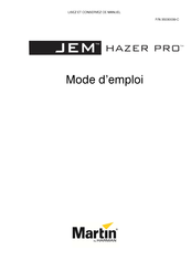 Harman Martin Jem Hazer pro Mode D'emploi