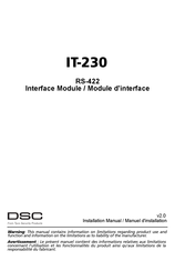 DSC IT-230 RS-422 Manuel D'installation