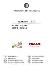 Van Berkel International HOME LINE 200 Manuel D'instructions