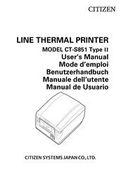 Citizen CT-S851 II Mode D'emploi