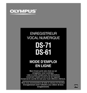 Olympus DS-61 Mode D'emploi