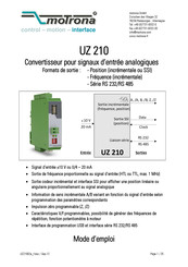 Motrona UZ 210 Mode D'emploi