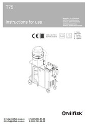 Nilfisk T75 Manuel D'instructions