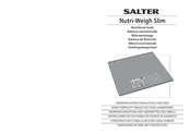 Salter Nutri-Weigh Slim Mode D'emploi