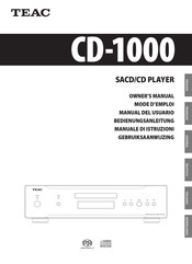 Teac CD-1000 Mode D'emploi