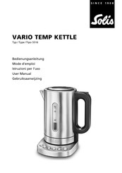 SOLIS VARIO TEMP KETTLE 5516 Mode D'emploi