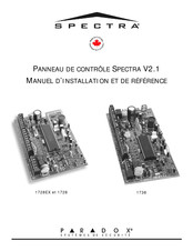 Paradox Security Systems SPECTRA V2.1 1738 Manuel D'installation
