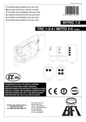 BFT INTRIC 1 Instructions D'utilisation Et D'installation