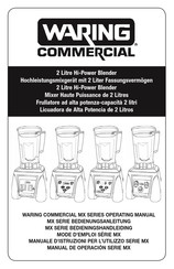 Waring Commercial MX Série Mode D'emploi