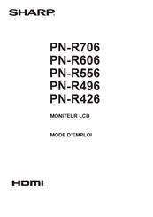 Sharp PN-R556 Mode D'emploi