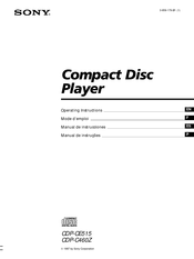 Sony CDP-C460Z Mode D'emploi