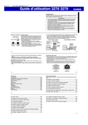Casio 3278 Guide D'utilisation