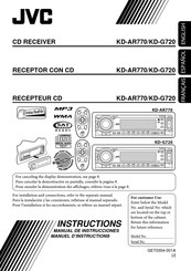 JVC KD-AR770 Manuel D'instructions