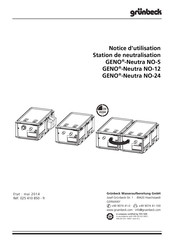 Grunbeck GENO-Neutra NO-5 Notice D'utilisation
