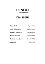 Denon Professional DN-350UI Guide D'utilisation