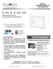 Kozy Heat Fireplaces Z-42 Manuel D'installation Et D'utilisation