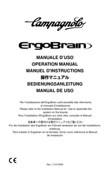 Campagnolo ErgoBrain Manuel D'instructions