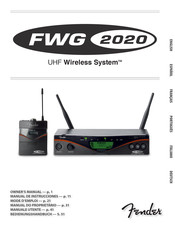 Fender FWG 2020 Mode D'emploi