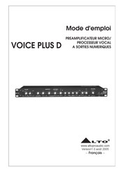 Alto VOICE PLUS D Mode D'emploi