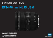 Canon EF24-70mm f/4L IS USM Mode D'emploi