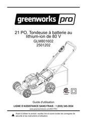 GreenWorks Pro 2501202 Guide D'utilisation