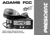 PRESIDENT Adams FCC Manuel D'utilisation