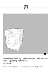 V-ZUG Adorina L Mode D'emploi