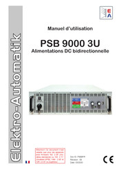 Elektro-Automatik PSB 91500-30 3U Manuel D'utilisation