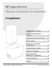 Frigidaire FFU17F5HW Manuel D'utilisation Et D'entretien