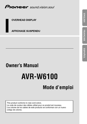 Pioneer AVR-W6100 Mode D'emploi
