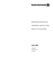Beyerdynamic SLG 900 Notice D'utilisation