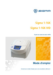 Sigma 1-16K Mode D'emploi