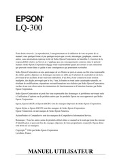 Epson LQ-300 Manuel Utilisateur